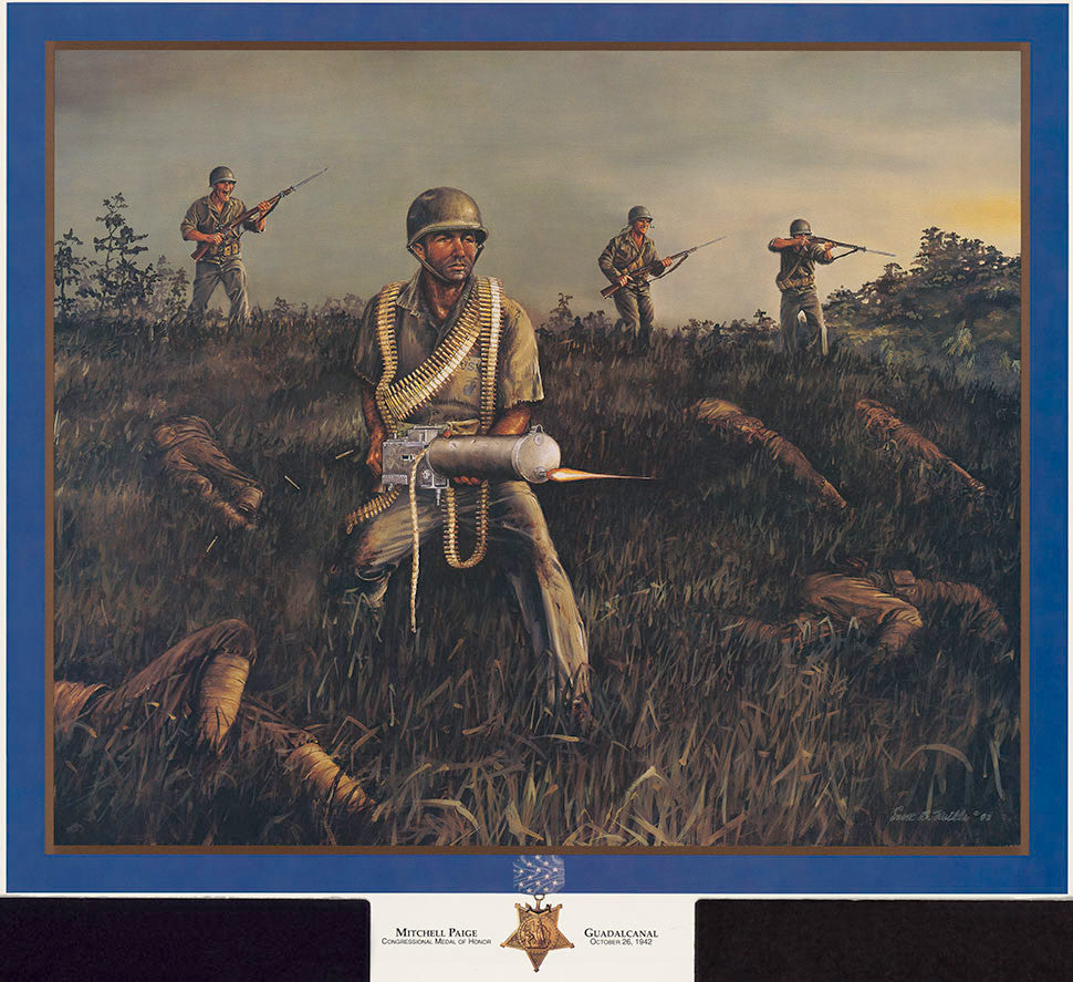 "Medal of Honor - Mitchell Paige" Military History Art