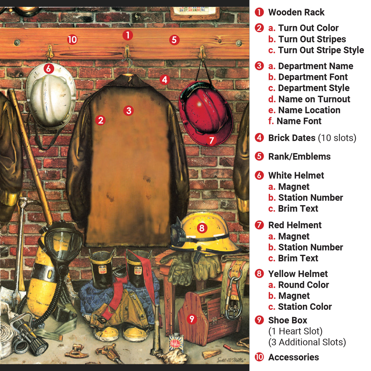 &quot;Heroes&quot; Personalized Firefighter Art