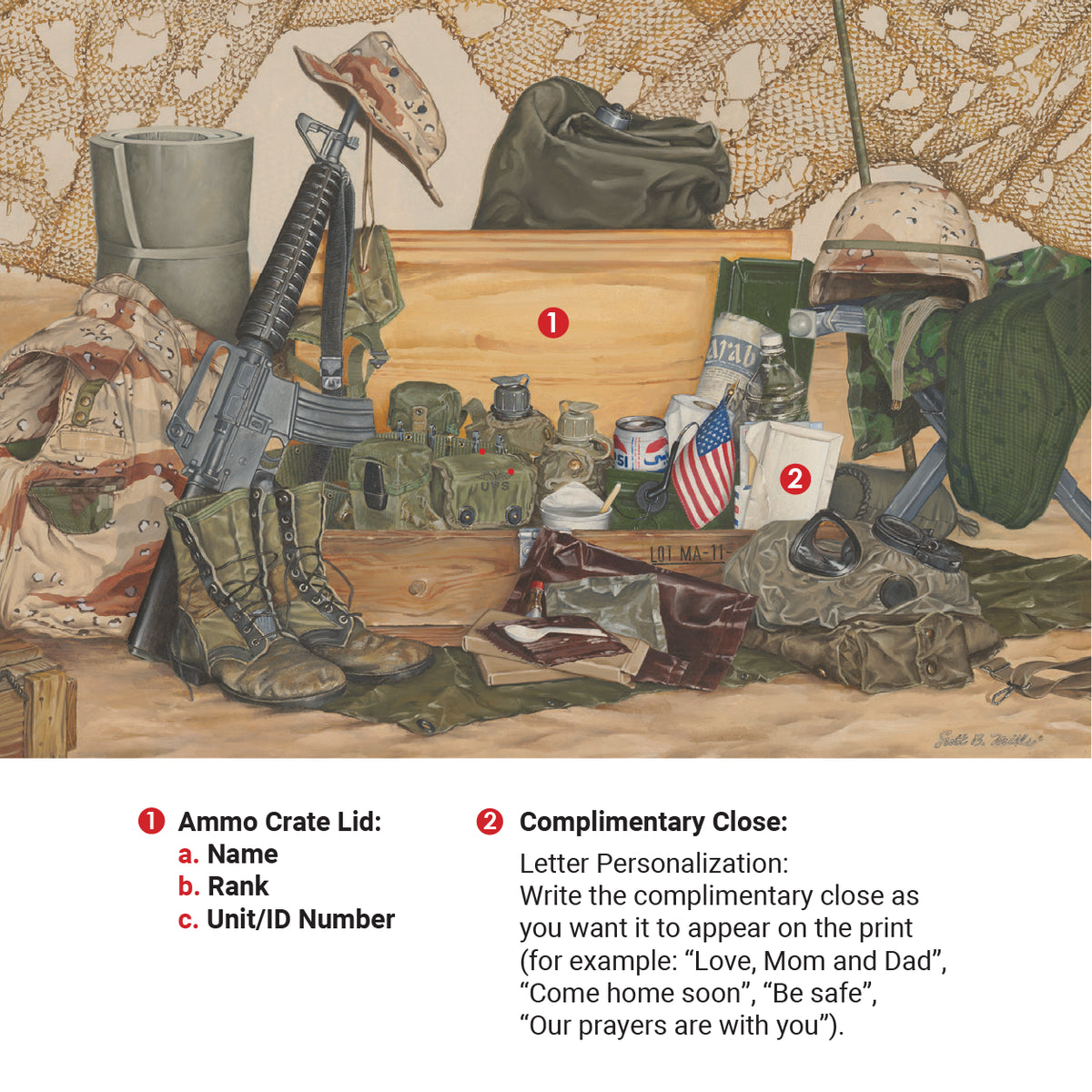 &quot;Desert Storm&quot; Personalized Military Campaign Art