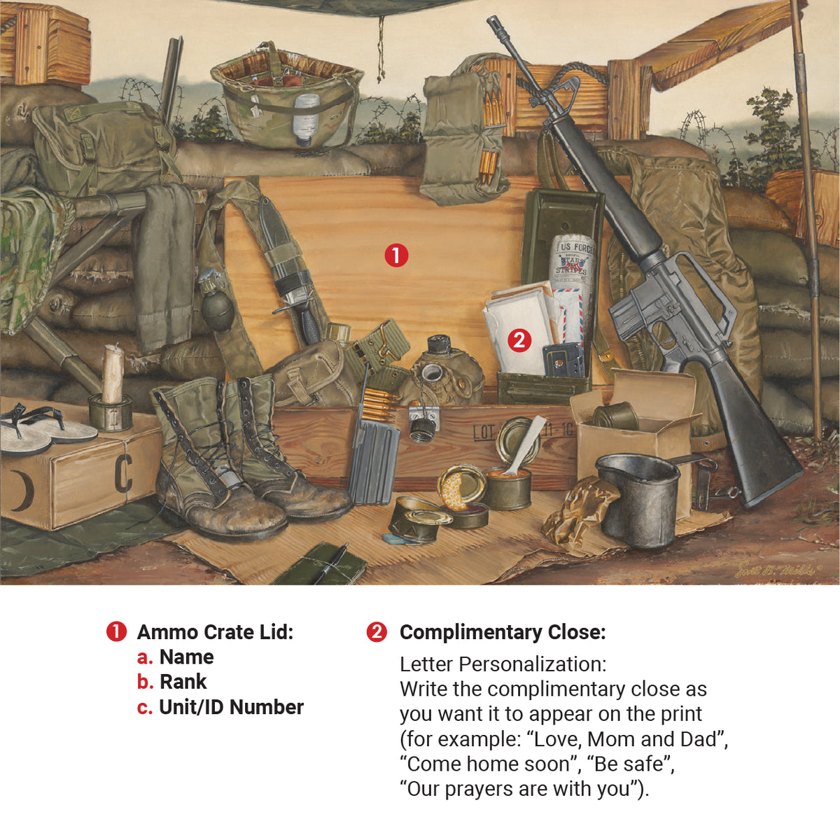 &quot;I Was There-Vietnam&quot; Personalized Military Campaign Art