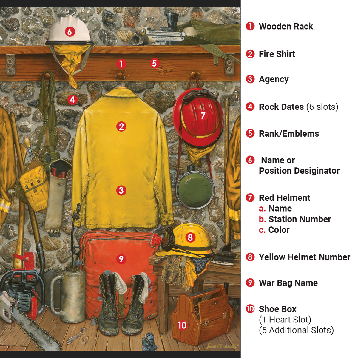 &quot;Ready to Fight&quot; Personalized Firefighter Art