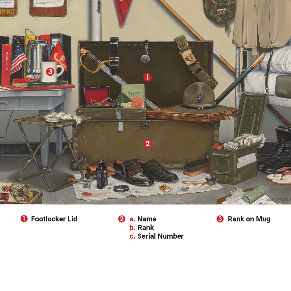 &quot;The Drill Instructor&quot; Personalized Marine Corps Art