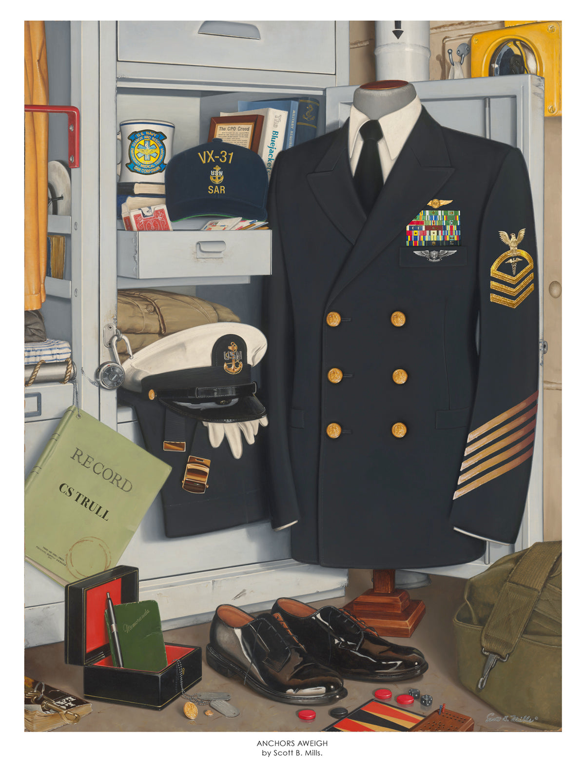 "Anchors Aweigh" Personalized Navy Art