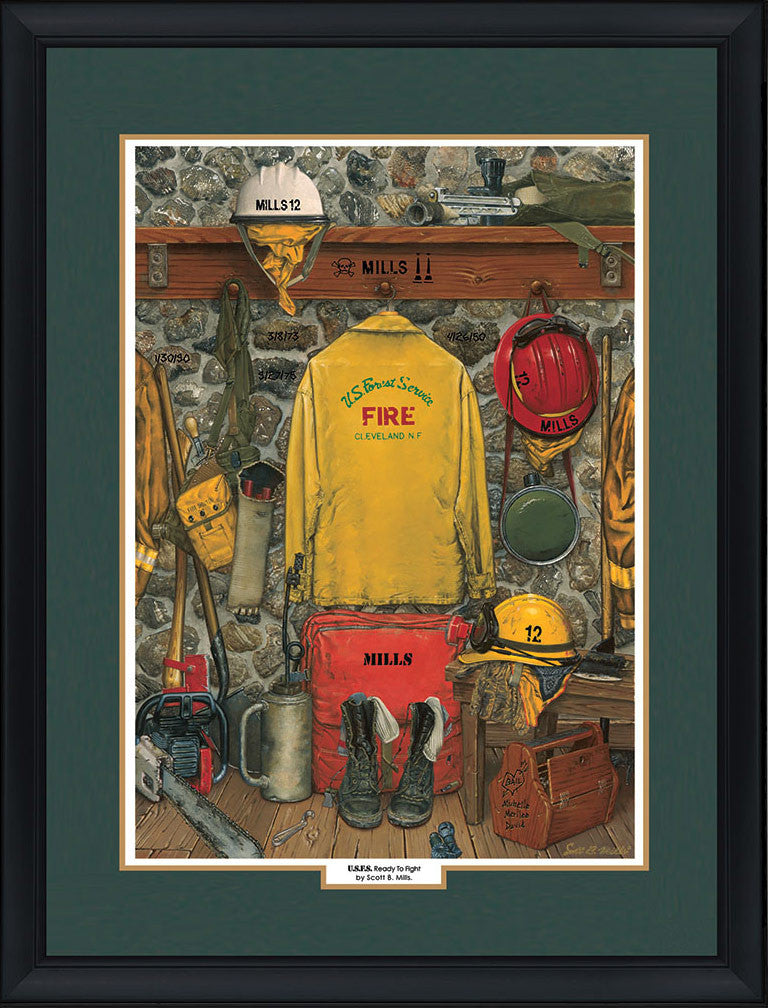 &quot;Ready to Fight&quot; Personalized Firefighter Art