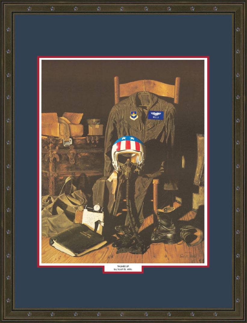 &quot;Thumbs Up&quot; Personalized Air Force Art