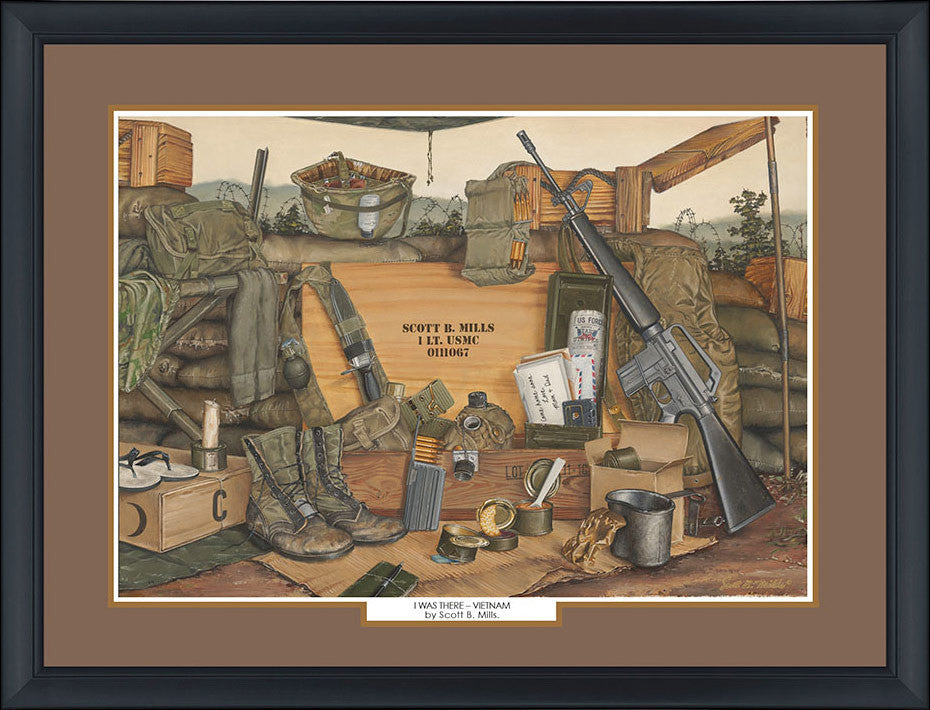 &quot;I Was There-Vietnam&quot; Personalized Military Campaign Art